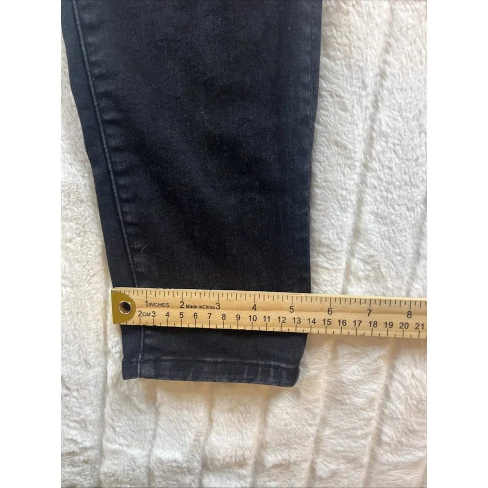 American Eagle Outfitters Hi Rise Jegging Distressed Black Jeans 14 Luxe Stretch
